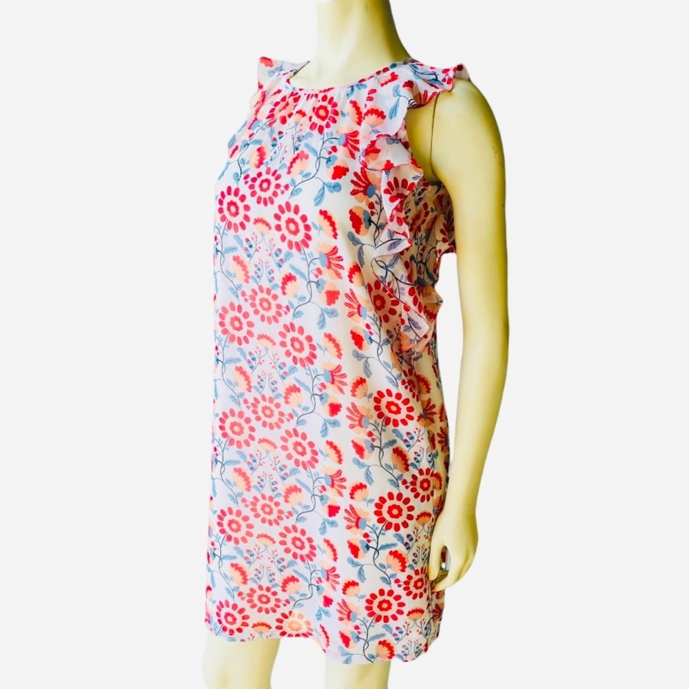 Jade Women’s Floral Ruffle Sleeve Chiffon Dress - Picture 3 of 9